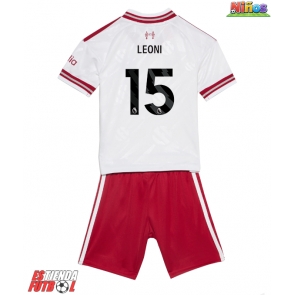 Liverpool Giovanni Leoni #15 Segunda Equipación Niños 2026-27 Manga Corta (+ Pantalones cortos)